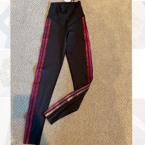 Beach Riot Black and Pink Glitter Legging